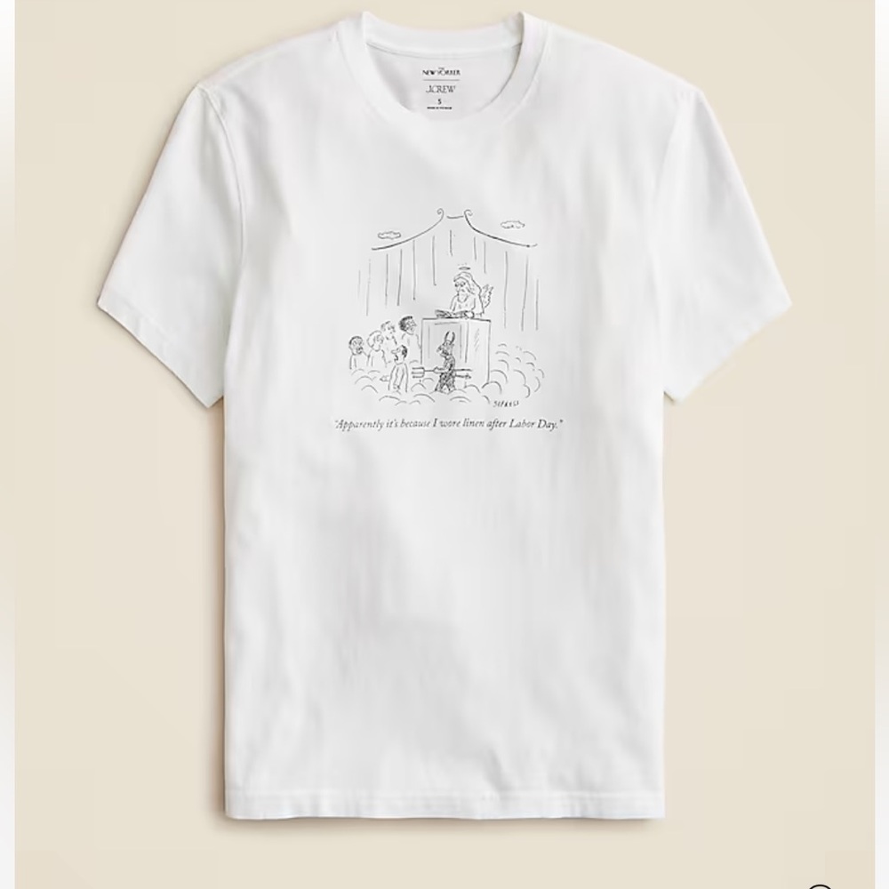 Limited-edition The New Yorker X J.Crew vintage-wash cotton graphic T-shirt - Picture 3 of 3